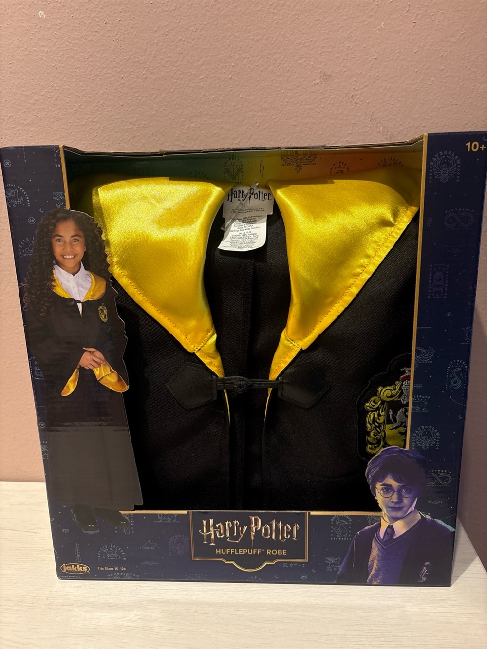 Harry Potter Hufflepuff Robe Kids Size 10-12 JAKKS Hogwarts Costume Cosplay NEW